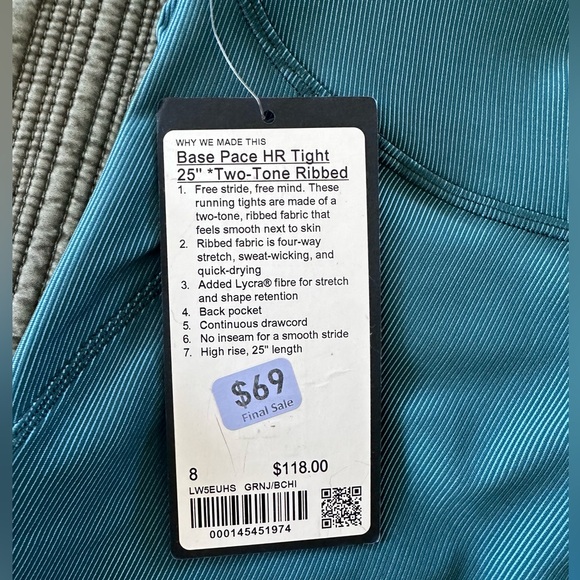 Lululemon NWT limited edition ribbed leggings - Picture 3 of 4
